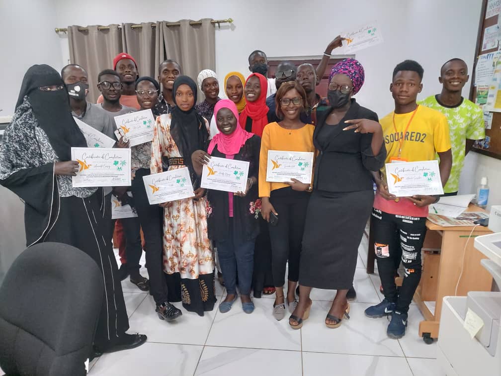 Implement a business and entrepreneurship training series for 18 Gambian youth
